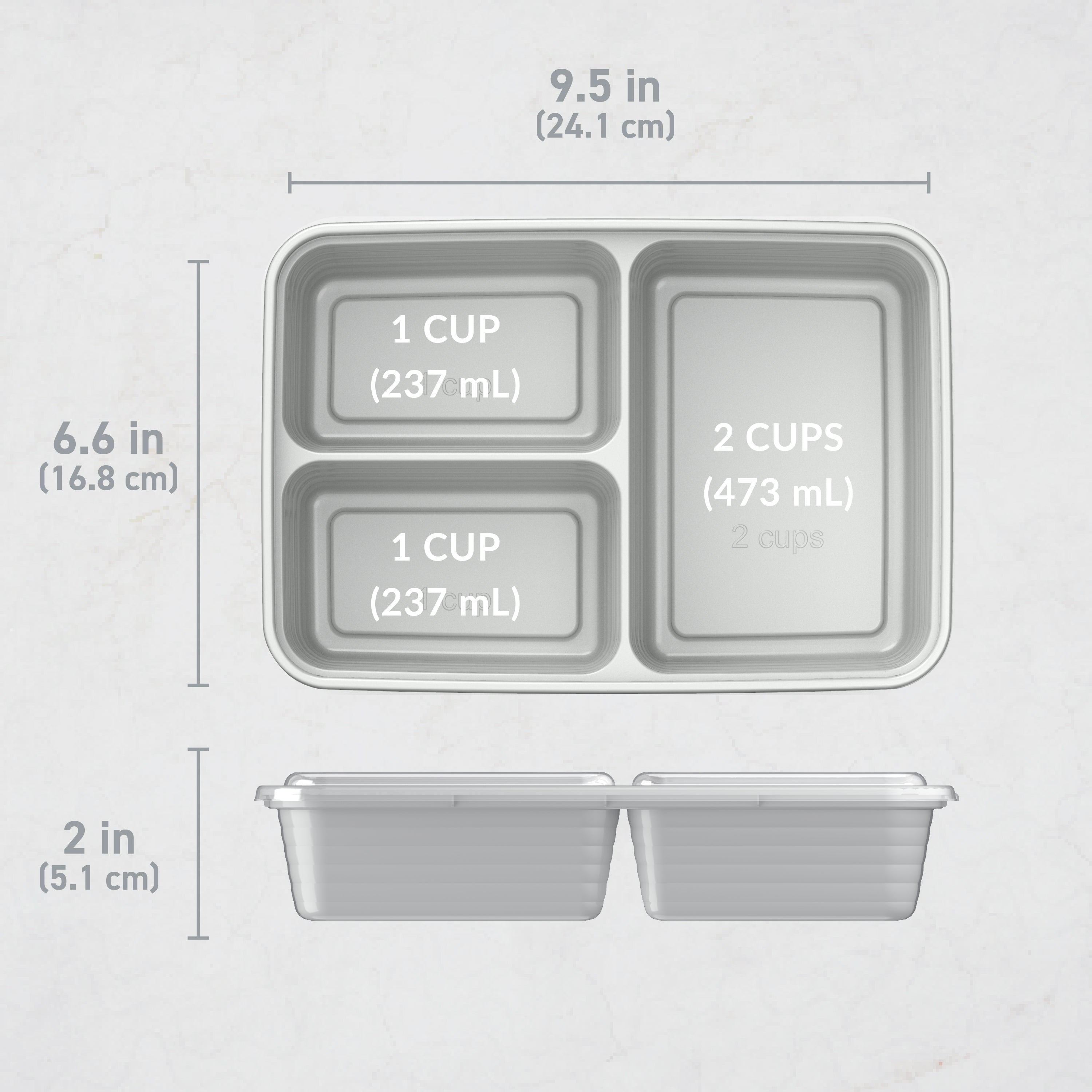 Bentgo Prep 3-Compartment Meal Prep Containers (20-Piece)